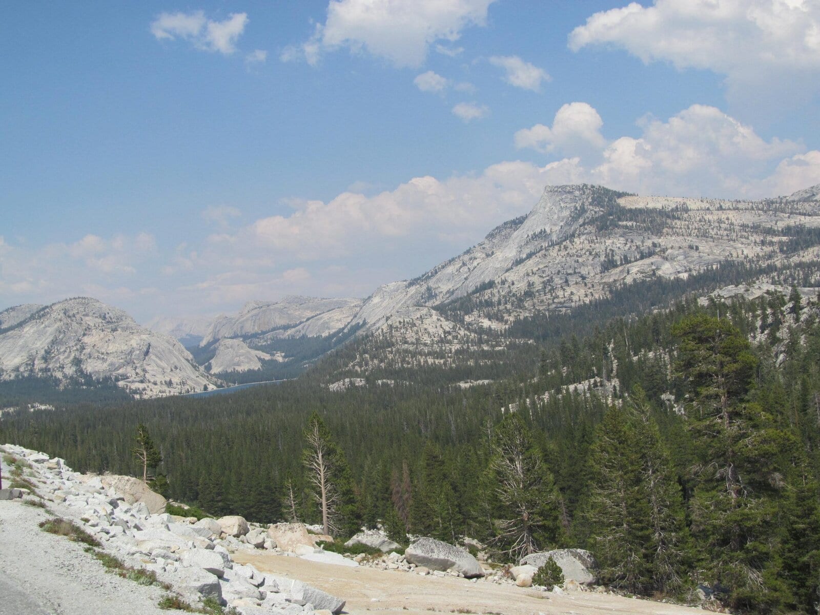 Driving through Yosemite