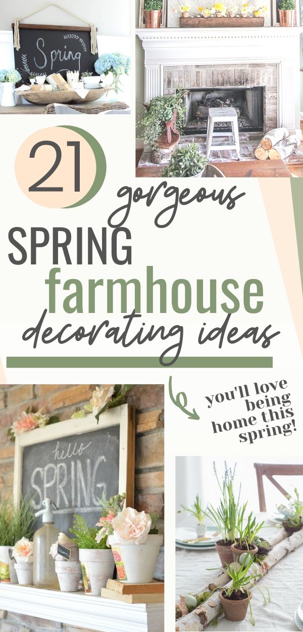 21 gorgeous spring farmhouse decorating ideas collage