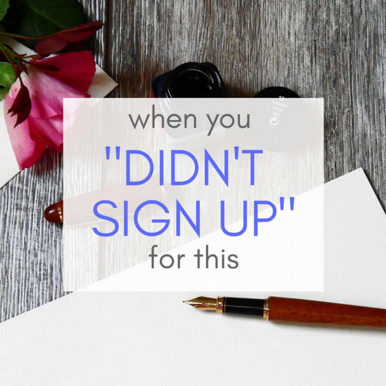 Bright pink flowers and office supplies on a rustic wooden surface with a humorous sign about signatures, perfect for lifestyle, humor, or office decor SEO targeting.