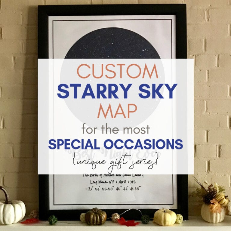 Custom starry sky map for special occasions and unique gift series.