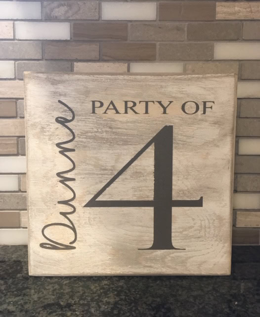 Family name party of 4 rustic wooden sign - Looking for a personalized gift that is really special? These beautiful personalized signs and gifts are unique and custom-designed! Keep reading for more!