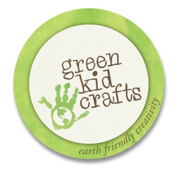 Eco-friendly kids craft logo promoting environmentally conscious creativity and sustainable art projects for children.