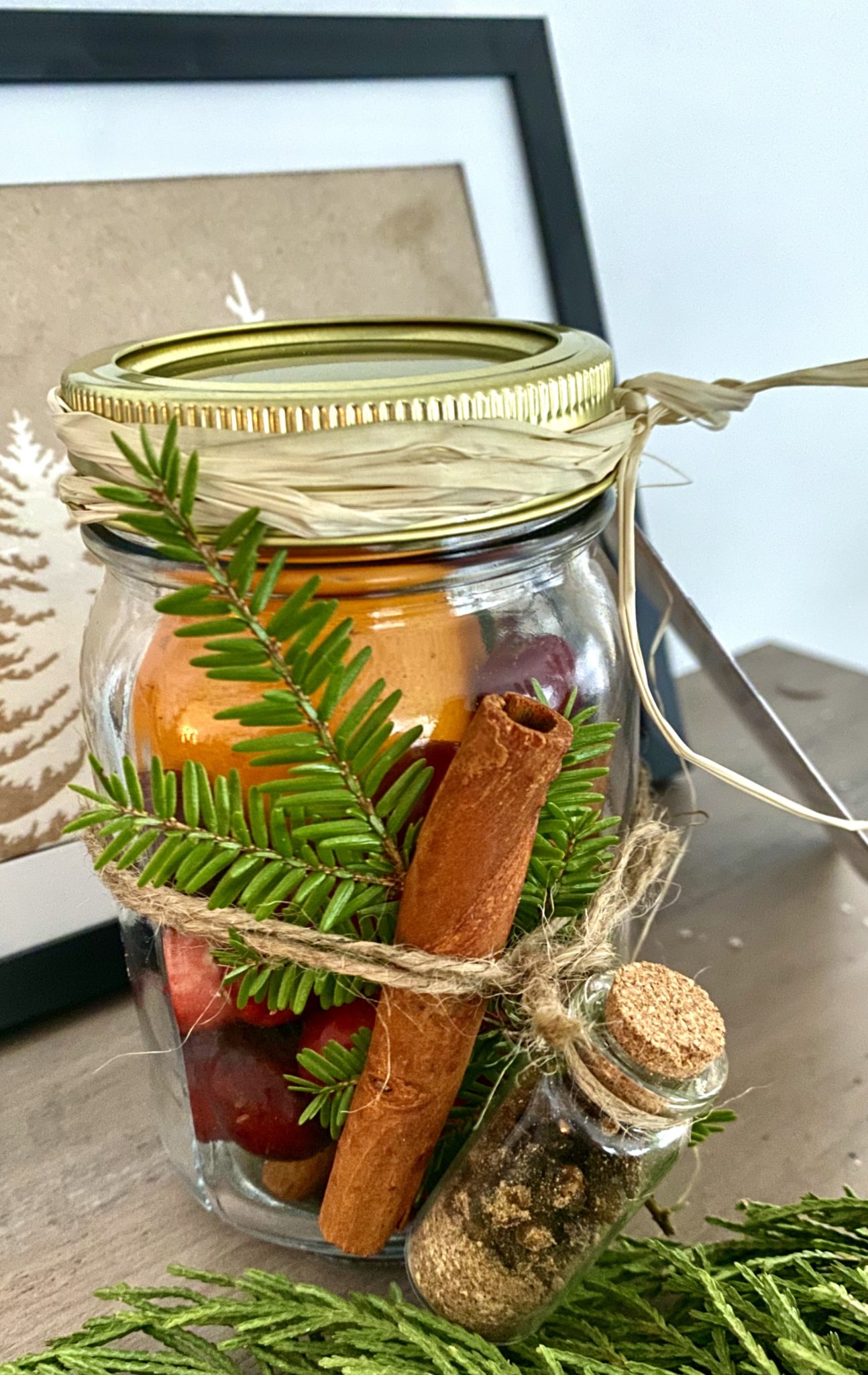 DIY Christmas Stovetop Potpourri (& Mason Jar Gift) + Free Printable