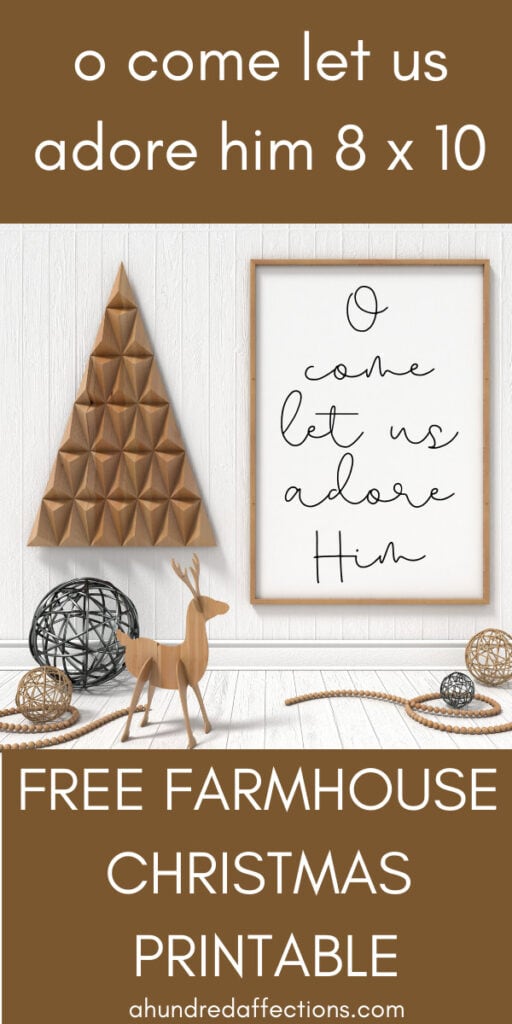 Wooden Christmas tree decor with minimalist style for farmhouse holiday home festive decor.