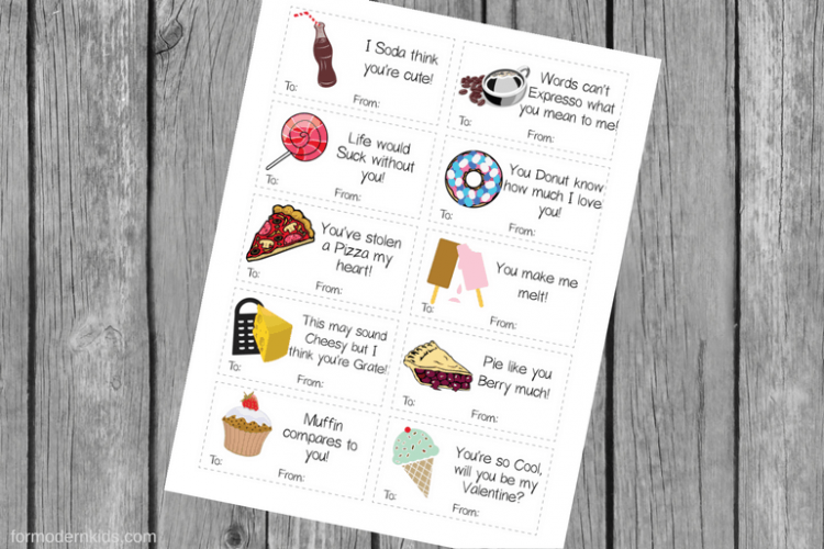 30 Cute Printable Valentine Cards for Classmates {Free!!}