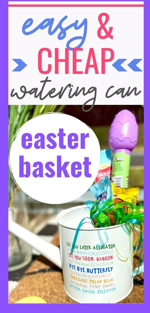 Colorful Easter basket filled with chocolate and candy for spring holiday celebrations.