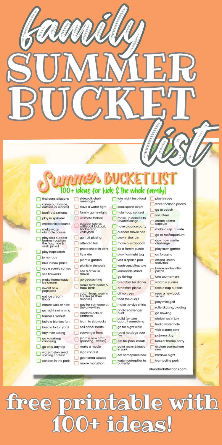 summer bucket list pin
