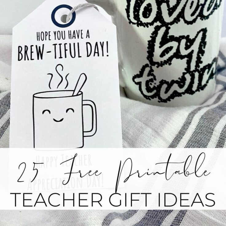A cute printable teacher gift idea with a motivational coffee message, perfect for Teacher Appreciation Day or end-of-year presents.