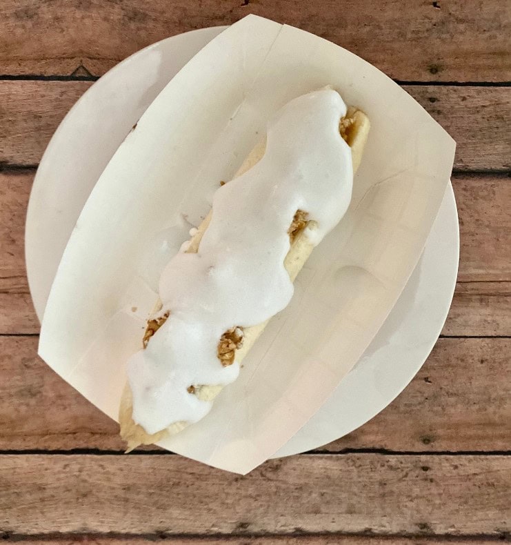 split banana with granola and coconut cream, for clean banana split boat