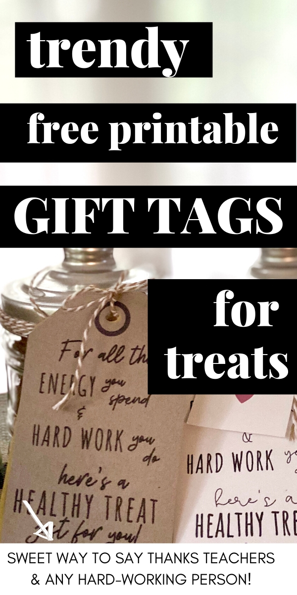 trendy free printable gift tag with image of jars and tag