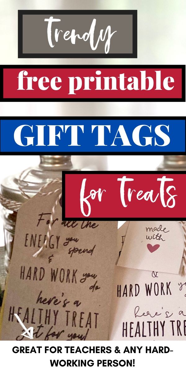trendy free printable gift tag with image of jars and tag
