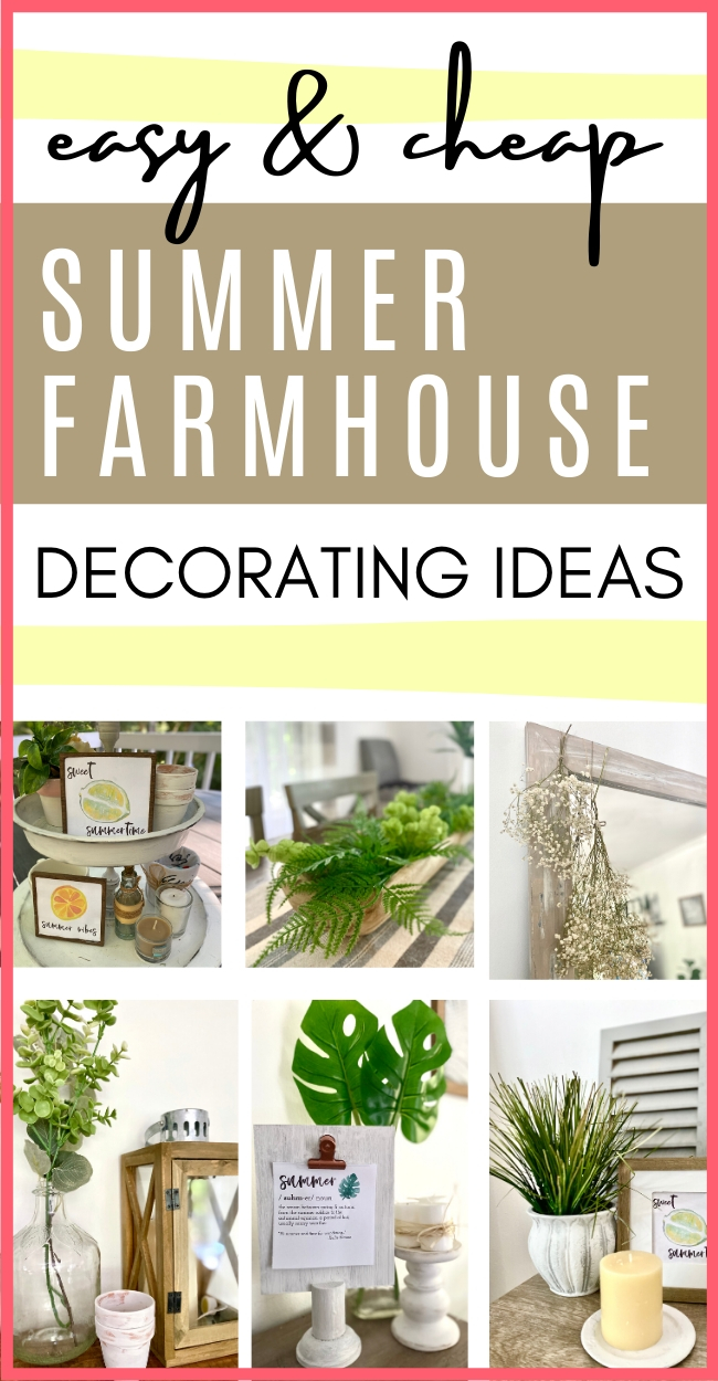 Easy & Cheap Ideas to Decorate Your Home for Summer (Farmhouse!)
