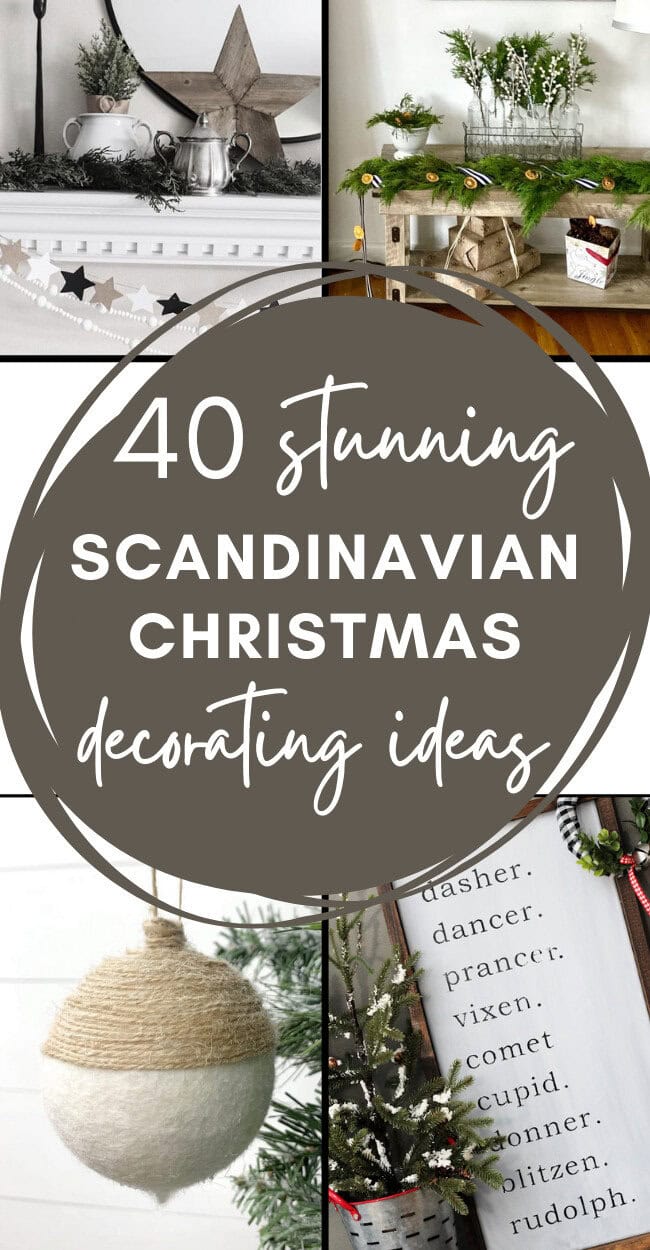 scandinavian christmas decorating ideas collage pin