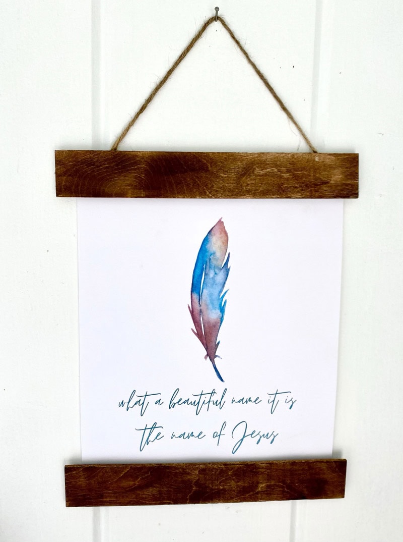 what a beautiful name it is printable in diy hanger frame