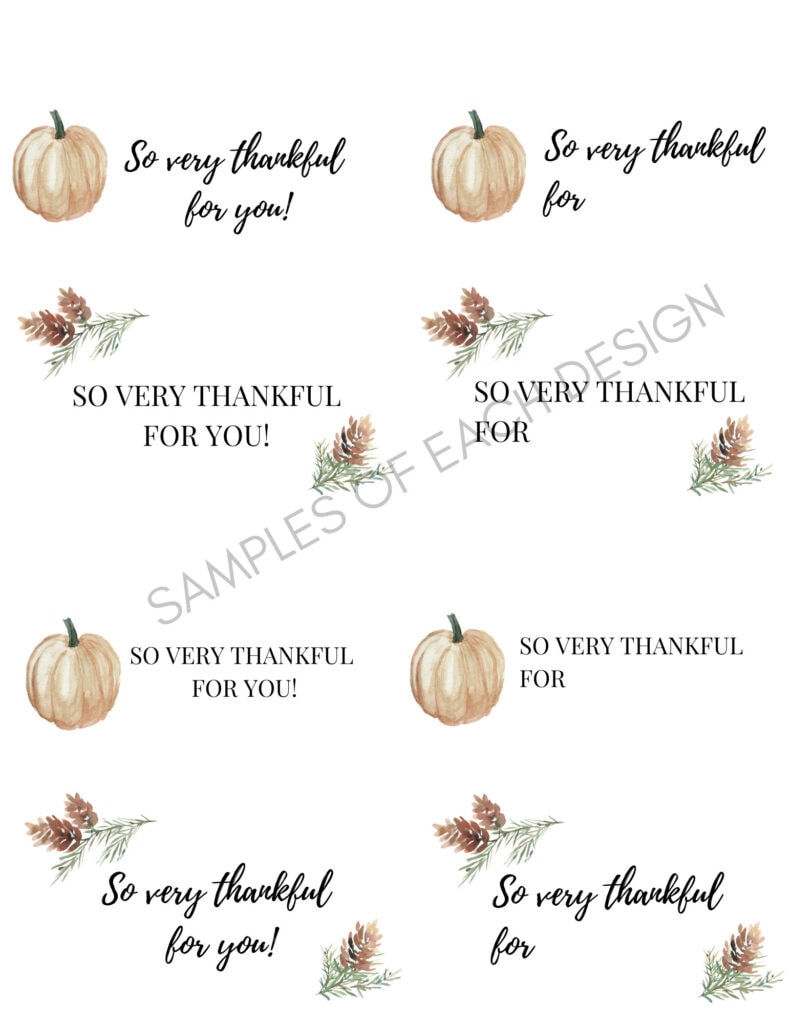 Pumpkin and autumn foliage thank you card design by A Hundred Affections, perfect for expressing gratitude during fall season.