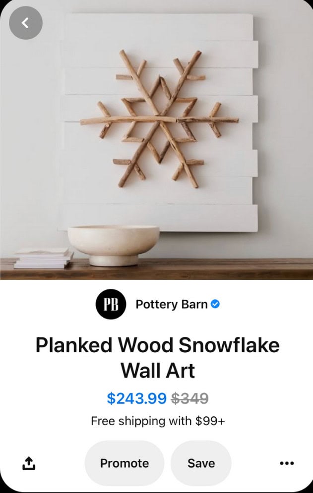 Rustic wooden snowflake wall art handmade from planked wood, perfect for winter decor and holiday home accents. Great for farmhouse and modern interior design styles.