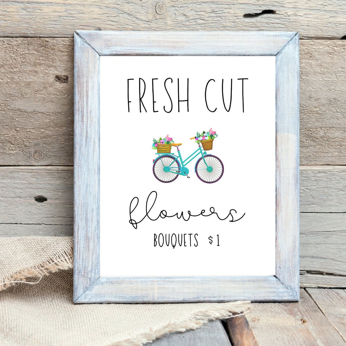 fresh cut flowers printable mockup