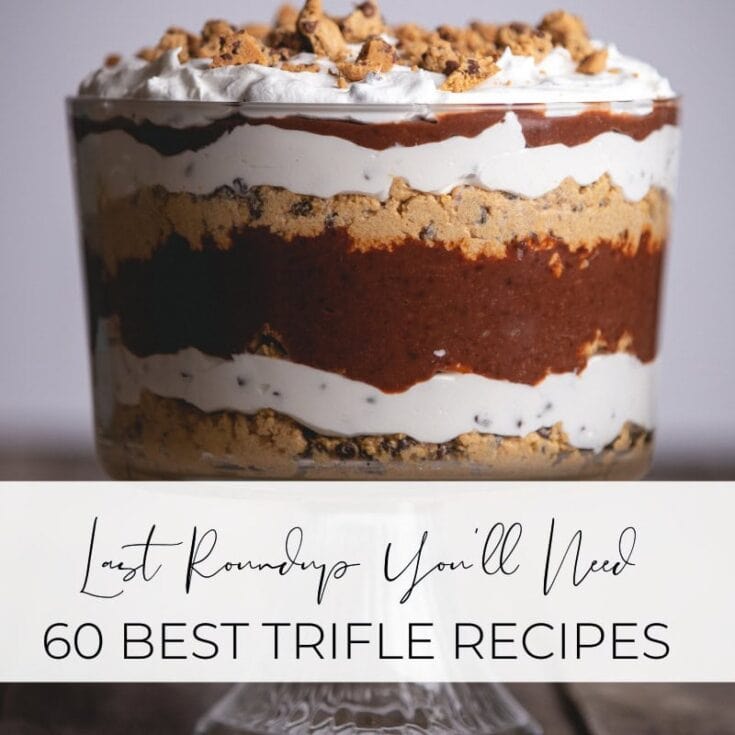 Rich chocolate and cookie crumb layered trifle dessert in a clear glass bowl, featuring whipped cream, chocolate syrup, and cookie crumble topping. Perfect for indulgent gatherings and dessert lovers.