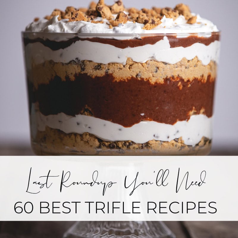 Rich chocolate and cookie crumb layered trifle dessert in a clear glass bowl, featuring whipped cream, chocolate syrup, and cookie crumble topping. Perfect for indulgent gatherings and dessert lovers.