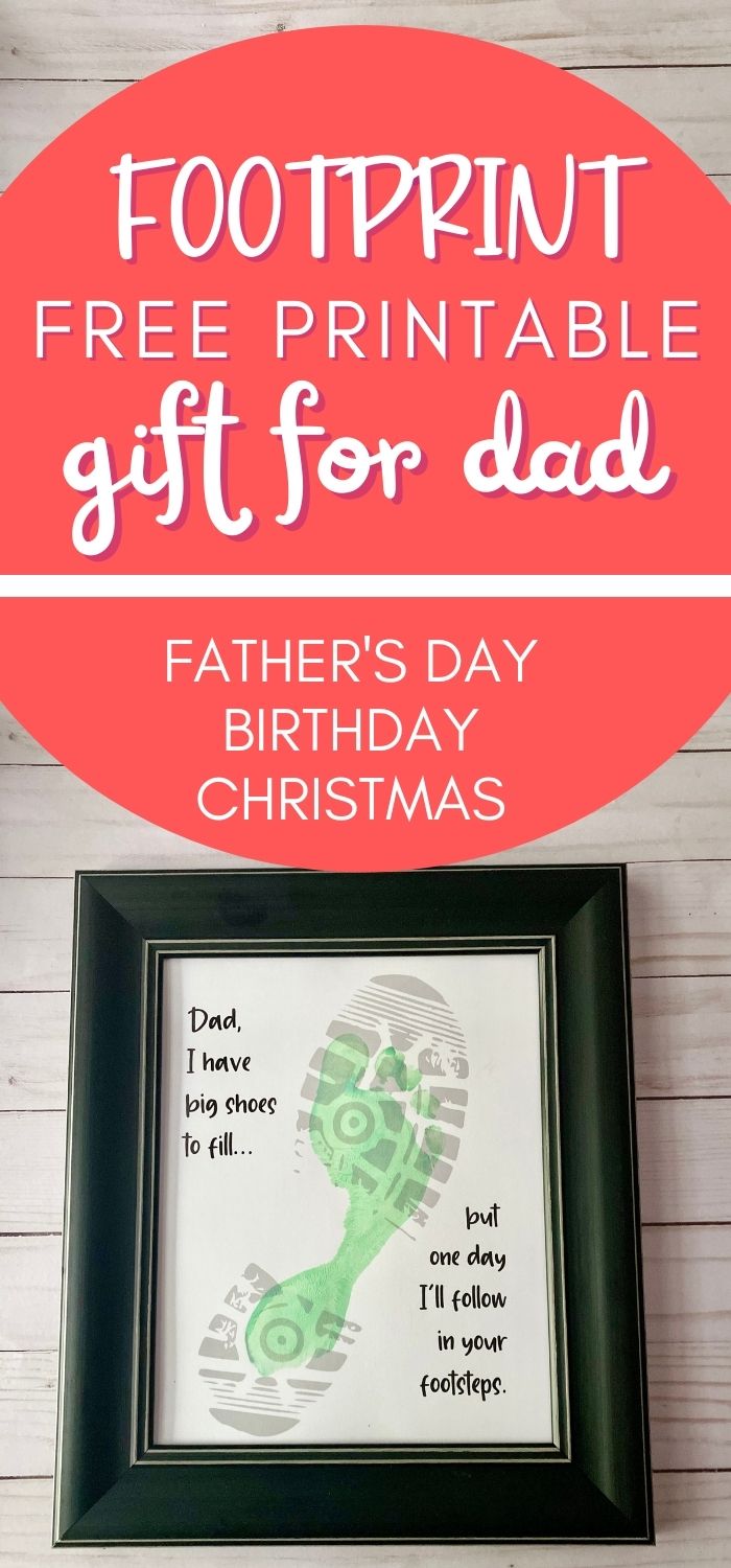footprint free printable gift for dad pin