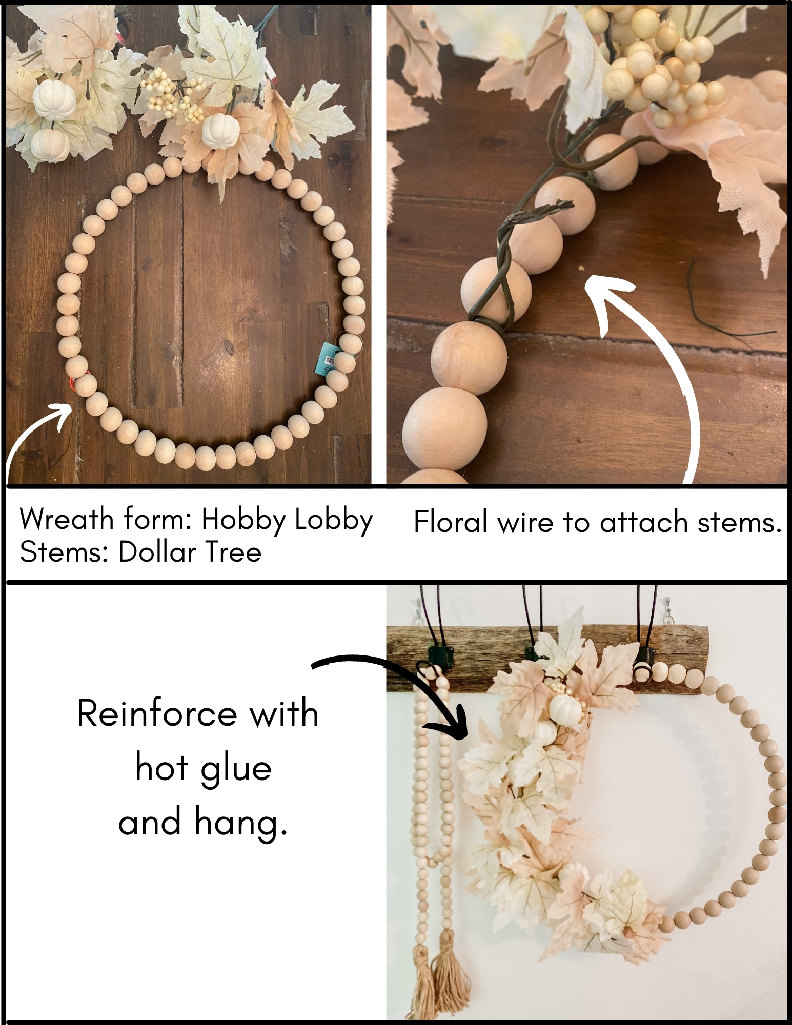 beaded fall wreat how to