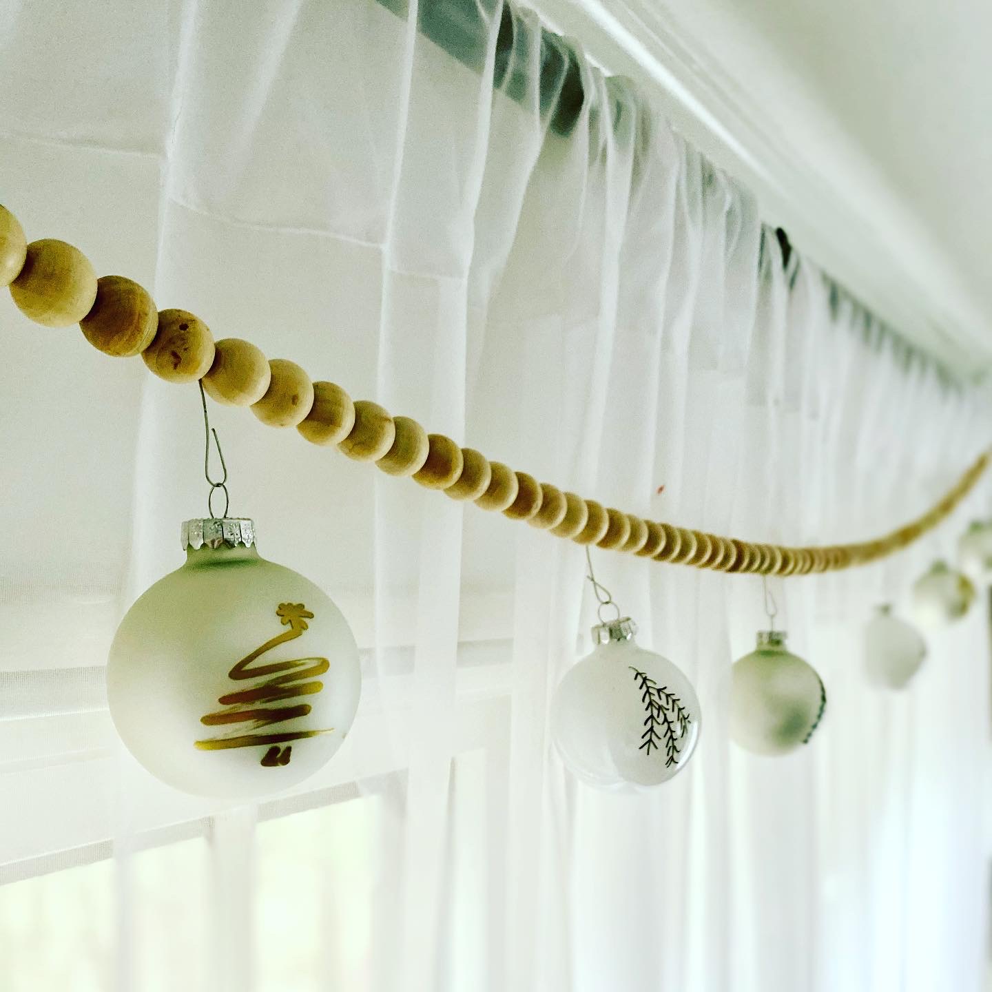 hanging ornaments on beads