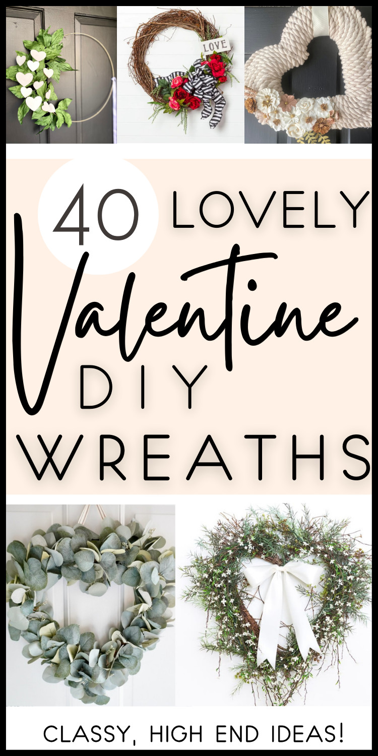 diy valentine wreath collage