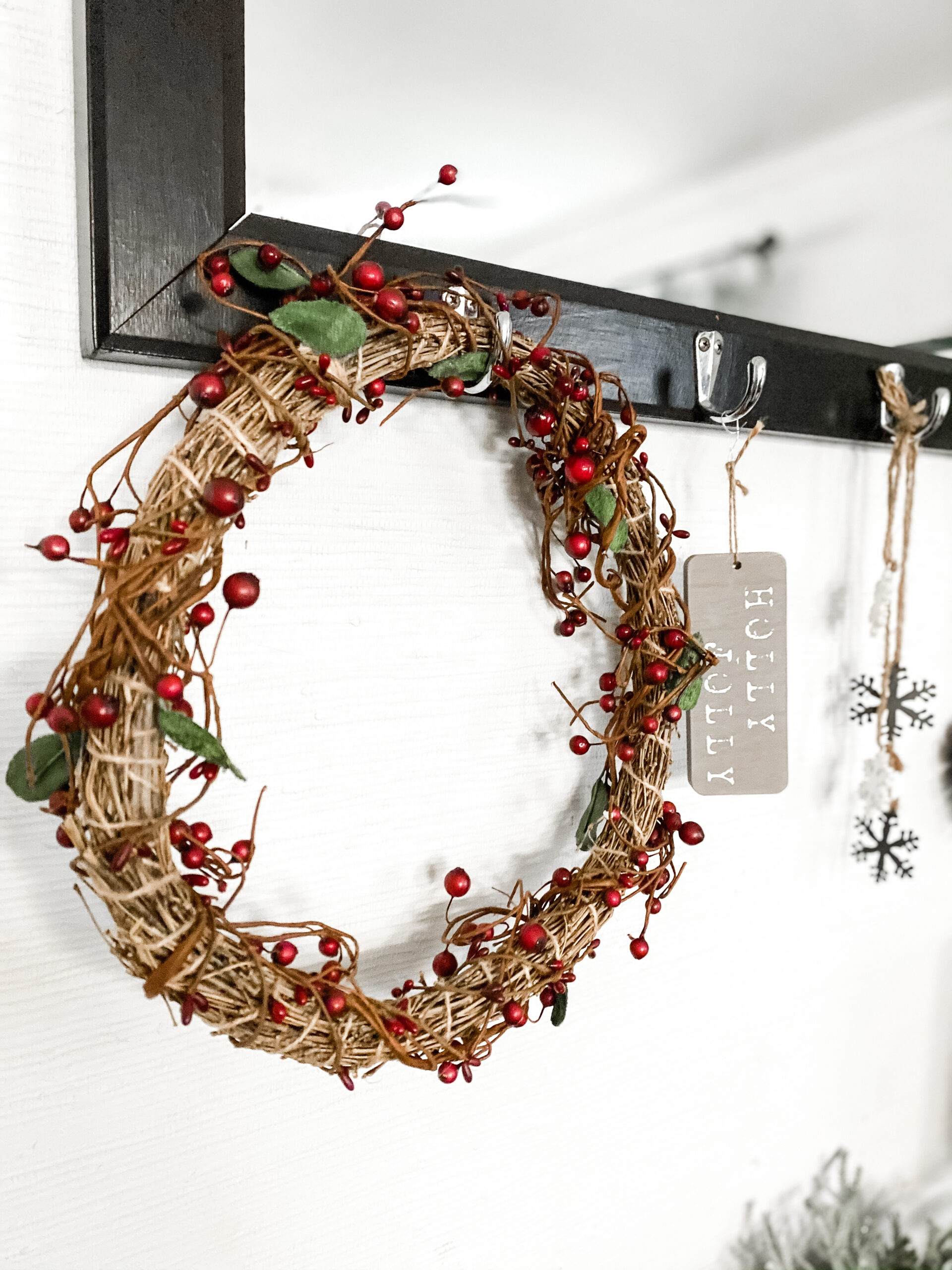 grapevine wreath with berries