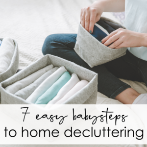 decluttering baby steps