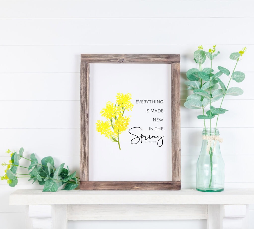 everything is made new in spring yellow flower print