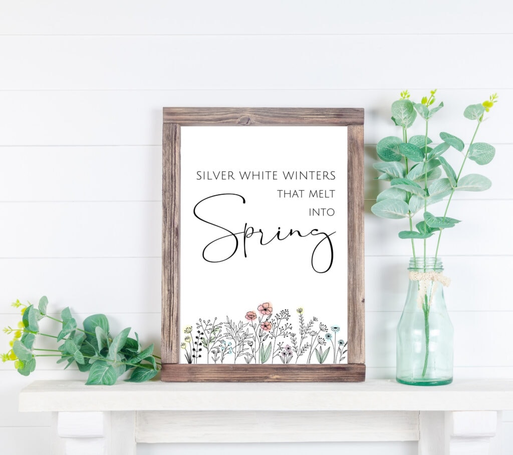 Delicate spring floral print inspiring seasonal decor at A Hundred Affections. Perfect for home design with a minimal rustic touch, showcasing elegant spring themes.