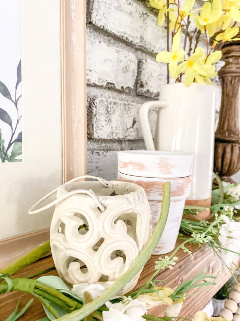 terra cotta vase and candle holder