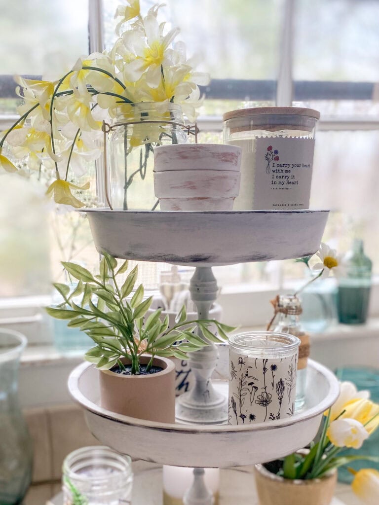 top row tiered tray spring