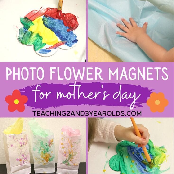 Colorful finger painting with bright red, blue, yellow, and green paints on a child's hand for a creative Mother's Day craft activity.