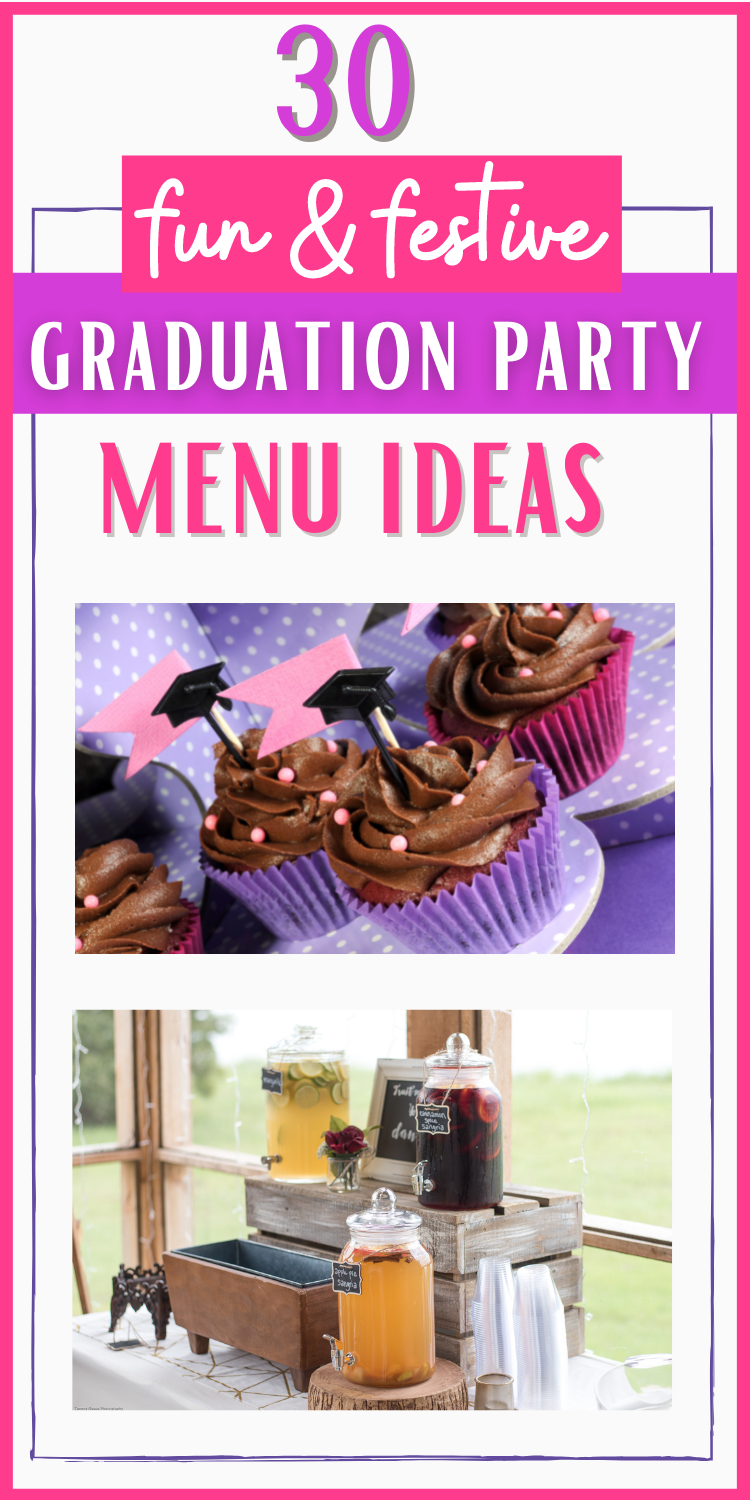 fun grad party menu ideas collage