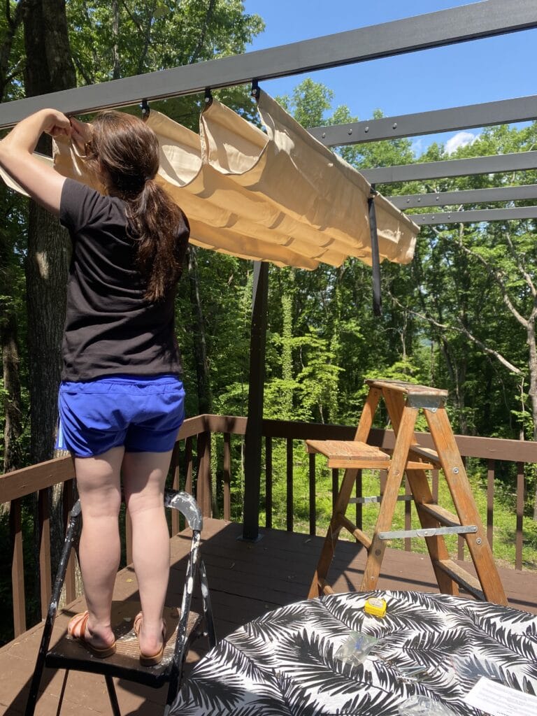 assembling pergola