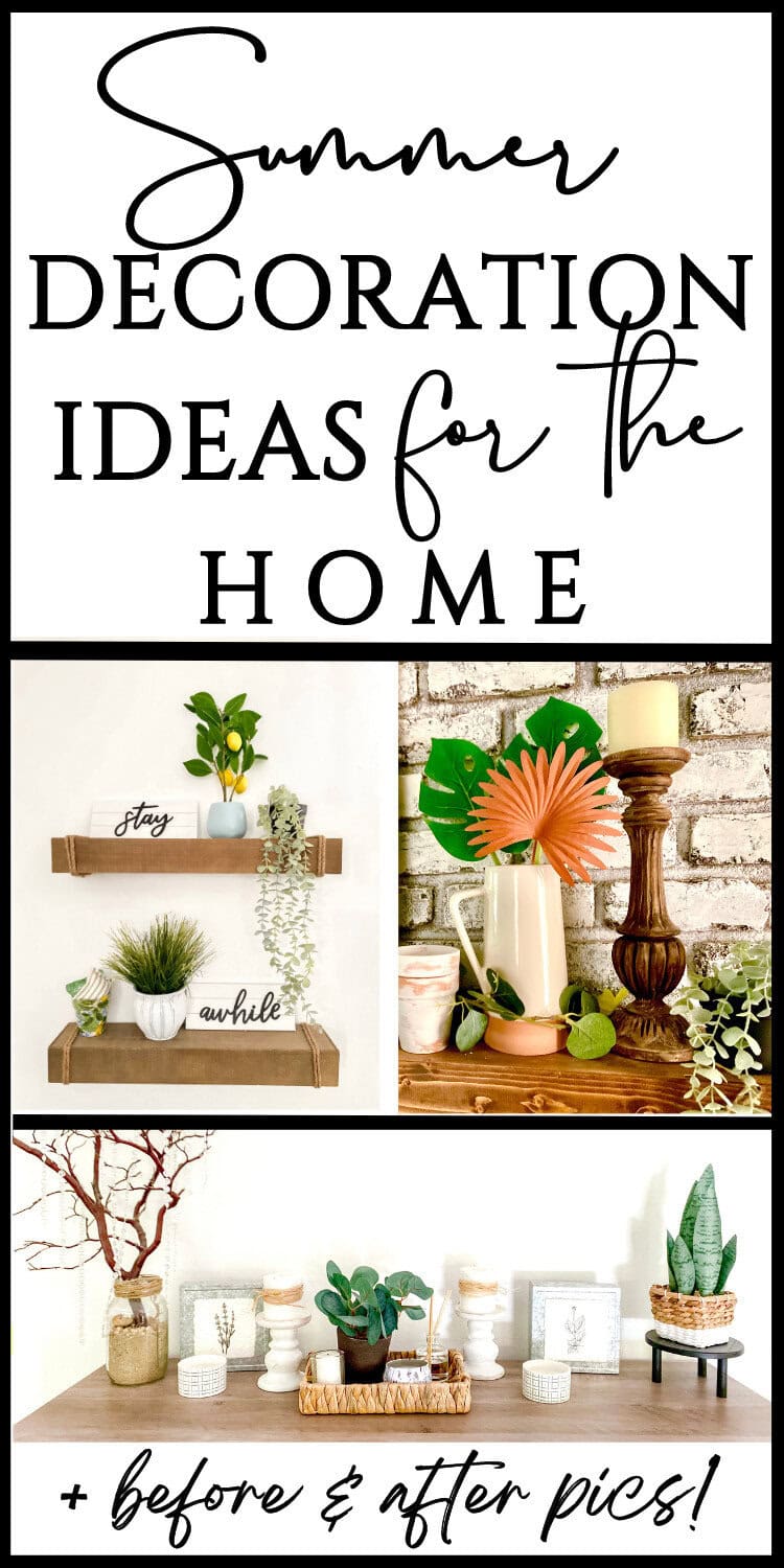 Decorative home decor ideas, summer inspiration for stylish interior design, with before and after transformation photos from A Hundred Affections.