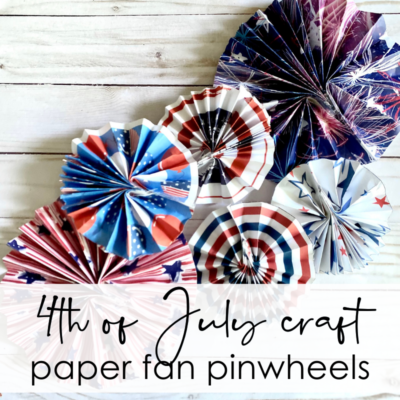 Easy & Adorable DIY Paper Fan Pinwheels for 4th of July