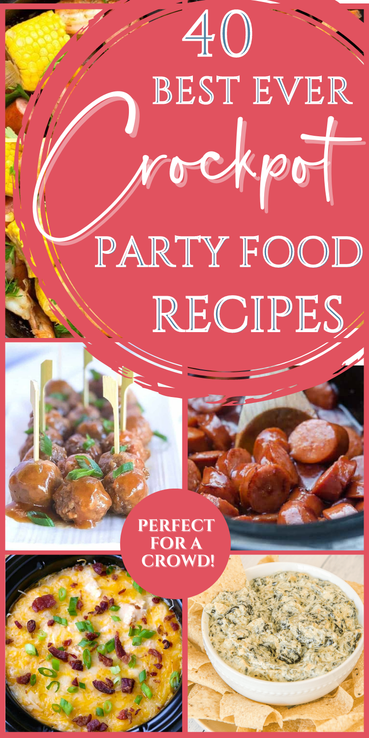 crockpot party food recipes collage