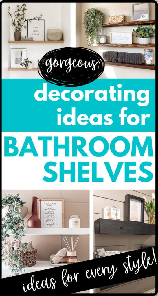 Gorgeous bathroom shelf decorating ideas, stylish bathroom organization, bathroom shelving decor, bathroom storage tips, modern bathroom shelf ideas.