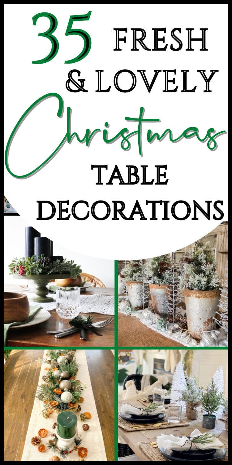 35 fresh Christmas table decorations, floral arrangements, and festive centerpieces for holiday celebrations. Perfect for creating a cozy and elegant winter holiday ambiance at your home or event.