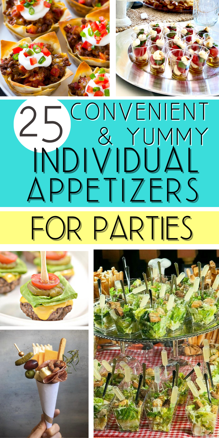 25 individual appetizers for parties pin collage
