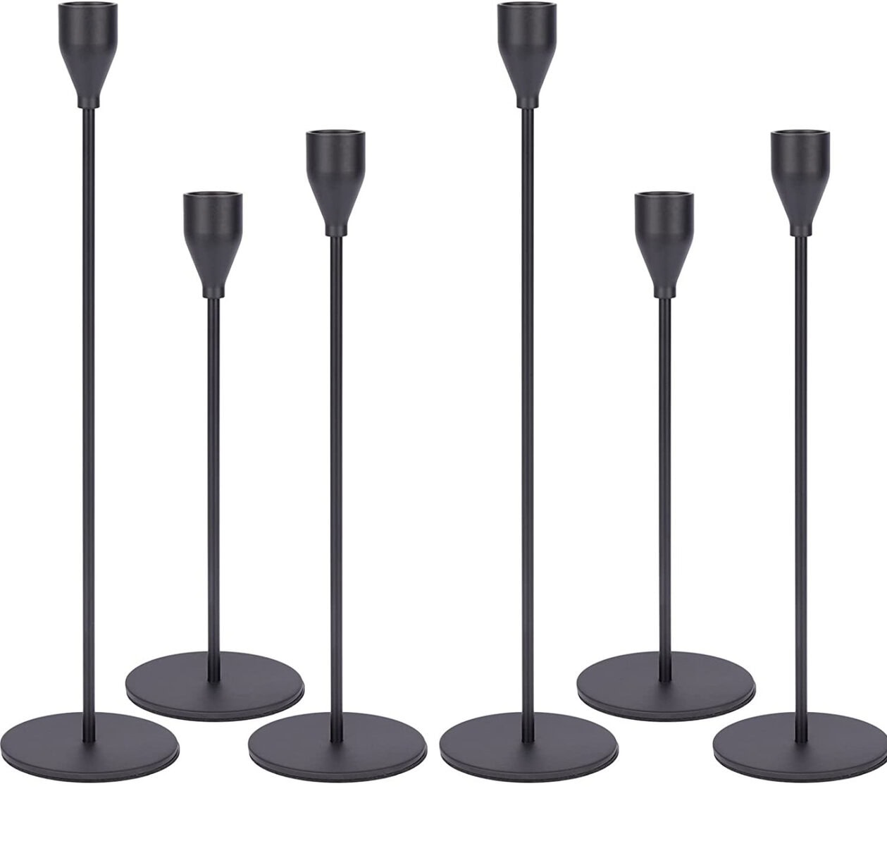 Black modern floor lamps with a sleek, minimalist design, perfect for contemporary home decor and creating warm ambient lighting in living rooms or bedrooms.