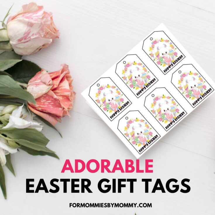 Easter gift tags with adorable bunny and floral designs, perfect for spring celebrations and gift wrapping. Bright, colorful, and festive tags add a cute touch to Easter presents.