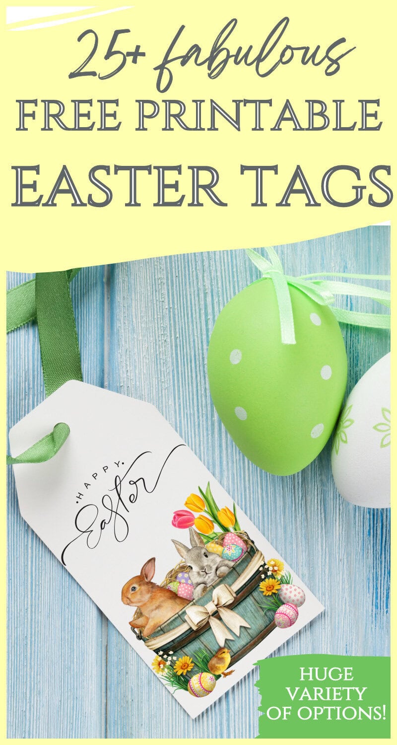 Bright Easter egg-shaped tags with floral and bunny illustrations, perfect for spring and Easter celebrations, featuring free printable designs.