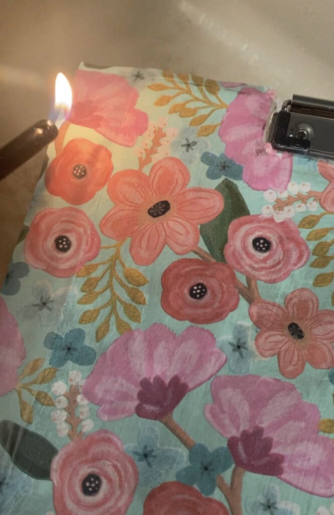 Bright floral paper craft featuring pink, coral, and teal watercolor-style flowers with gold accents, perfect for spring or summer decor, scrapbooking, or DIY projects.