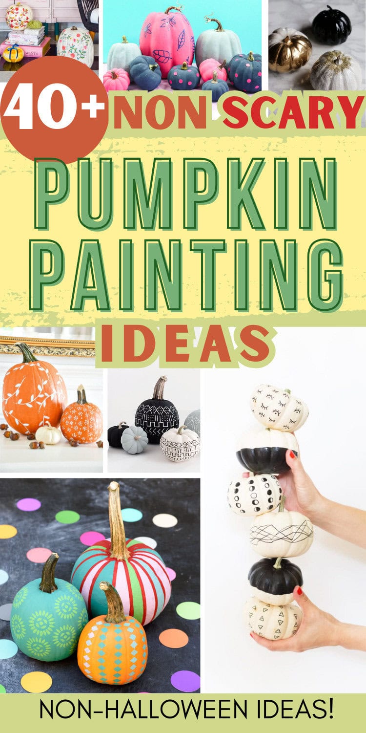 Colorful pumpkin decorations with creative painting ideas for non-Halloween occasions, perfect for fall decor and autumn crafts.