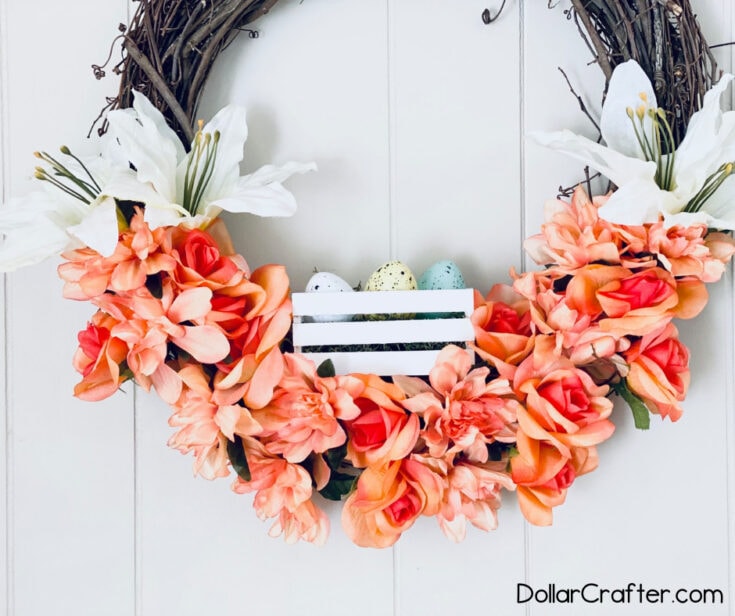 Image for Homemade Easter Lily Grapevine Wreath