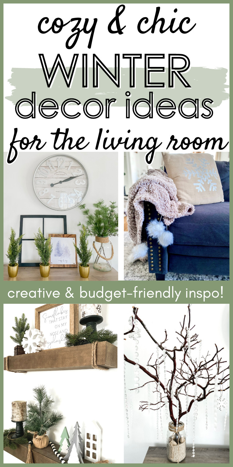 collage for winter living room decorating ideas 
