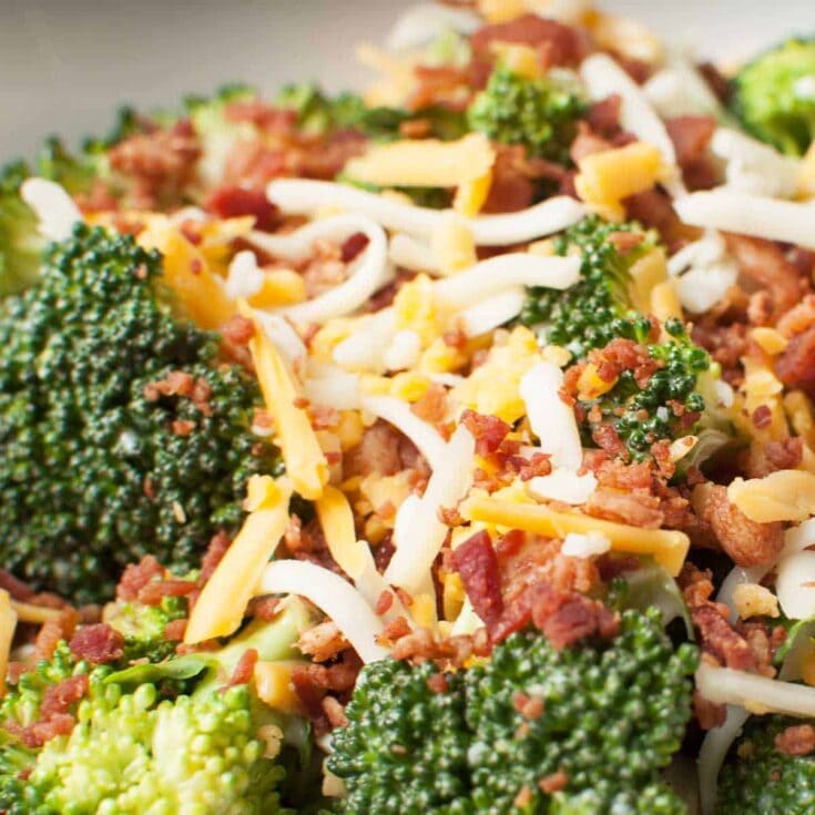 Crispy bacon, shredded cheese, and fresh broccoli florets in a delicious broccoli cheese casserole. Perfect comfort food recipe from A Hundred Affections for family dinners and special occasions.